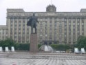 Soviet era building with statue of Lenin
